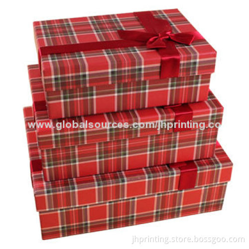 Elegant Gift Box with Bowknot, Made of Stiff Chipboard, OEM Orders are Welcome